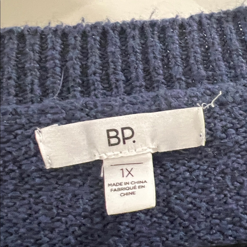 BP embroidered navy sunflower sweater, XL - Picture 2 of 5